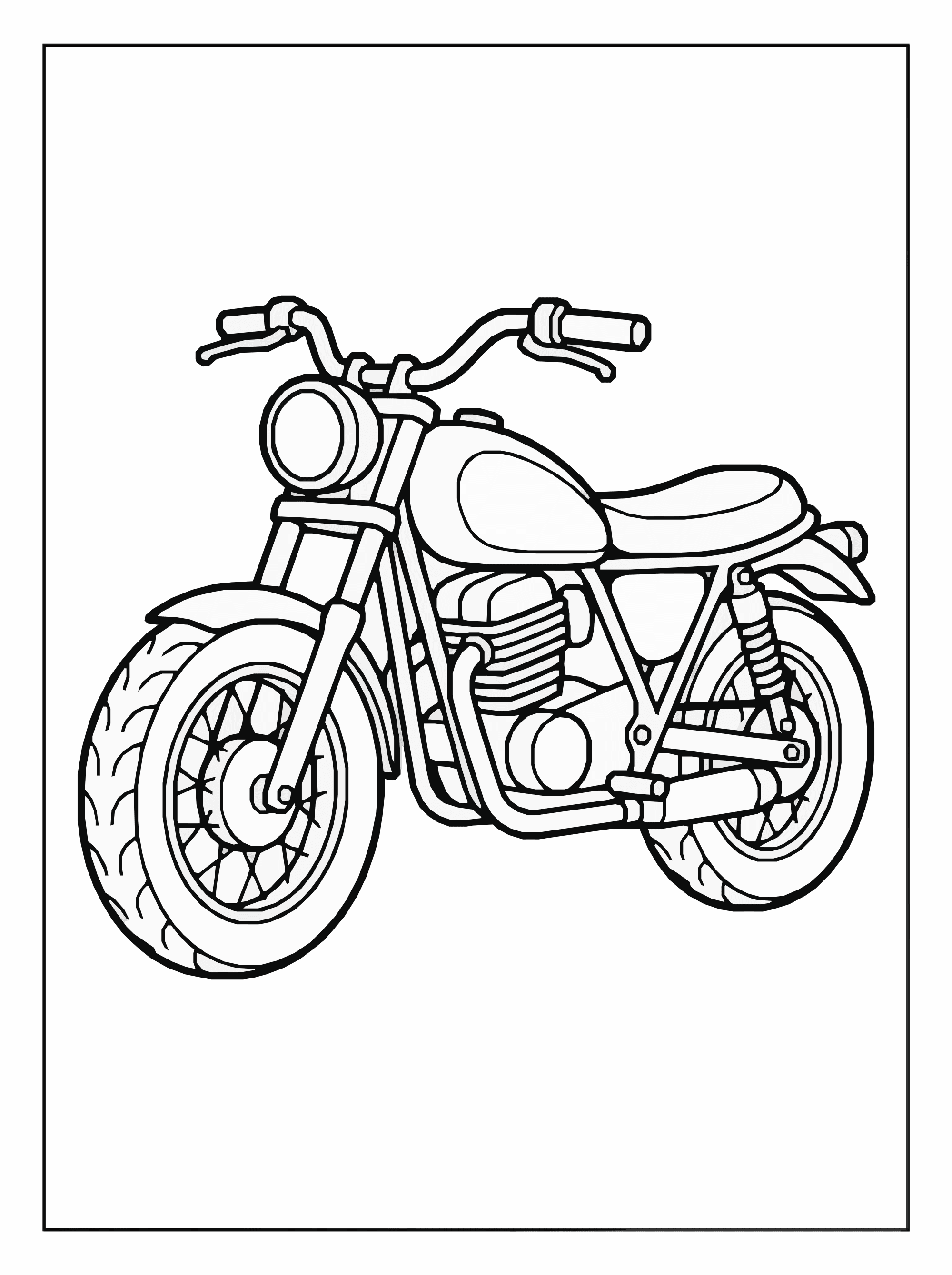 Motorcycle Coloring Page
