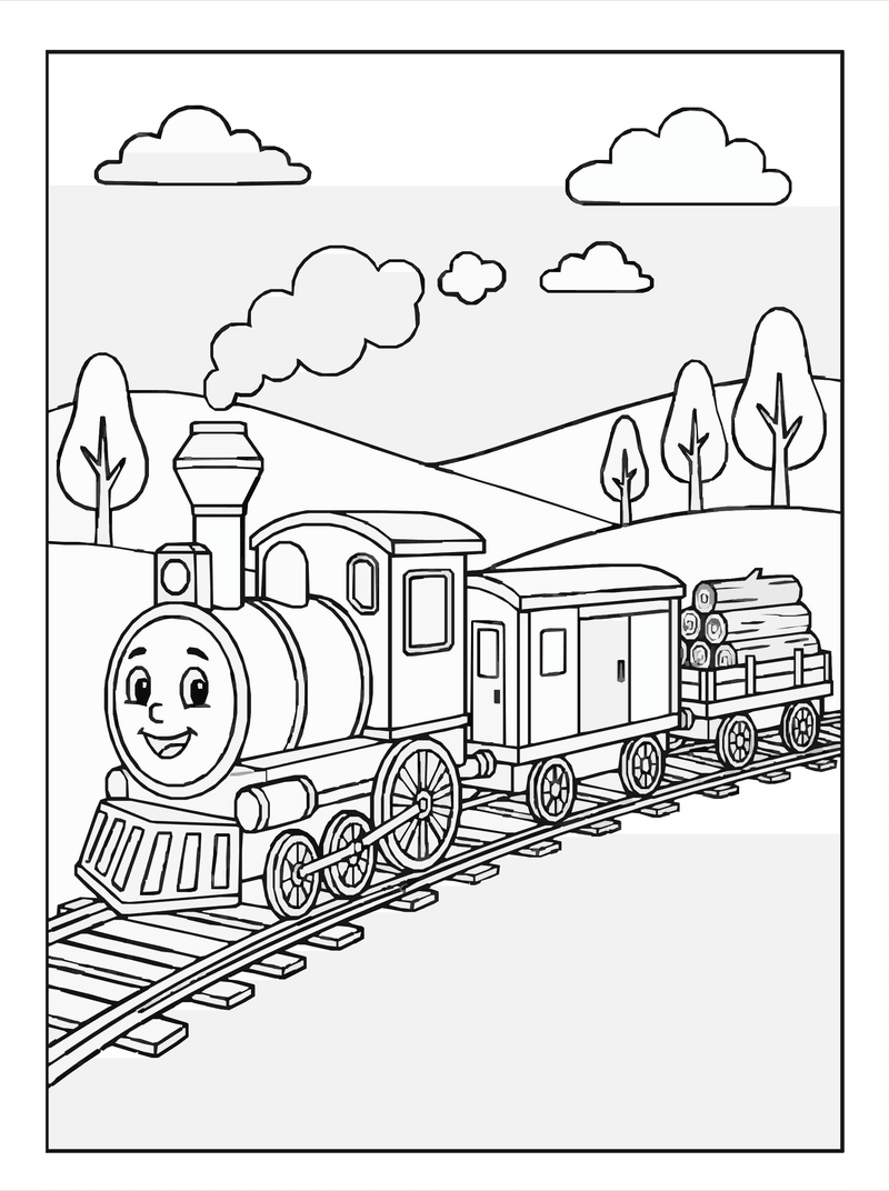 Train Coloring Page | Free Printable | Coloringzo