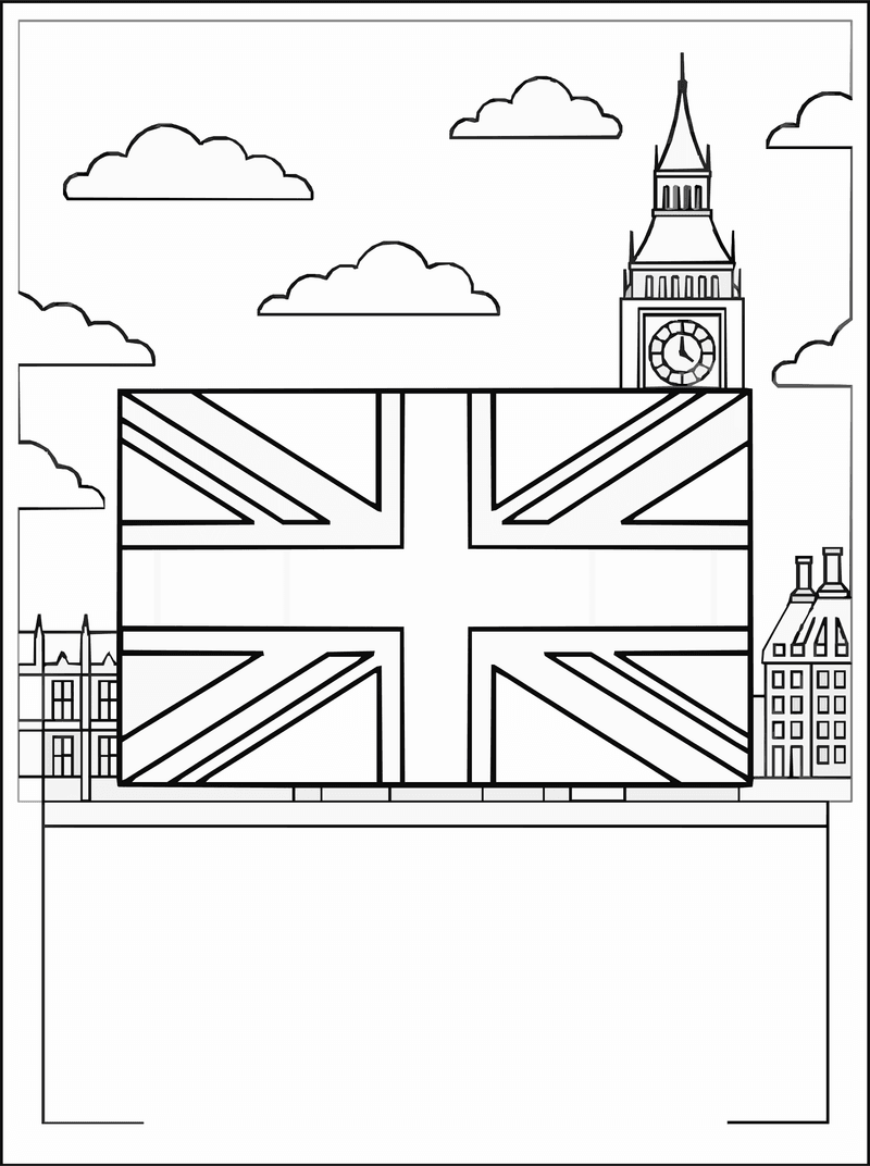 United Kingdom Flag Coloring Page | Free Printable | Coloringzo
