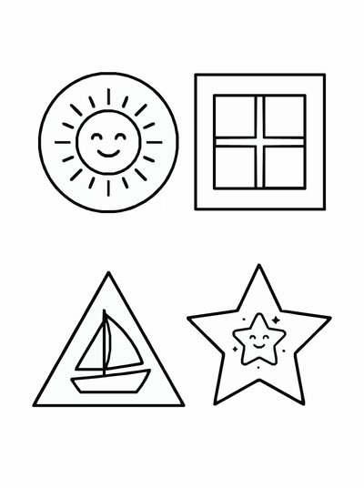 Free printable Shapes Coloring Page coloring page