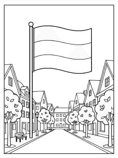 Free printable Germany Flag Coloring Page coloring page