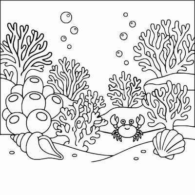 Free printable Ocean Floor Coloring Page coloring page