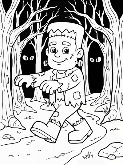 Free printable Frankenstein Coloring Page – Halloween Monster Printable coloring page