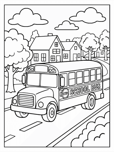 Free printable School Bus Coloring Page coloring page