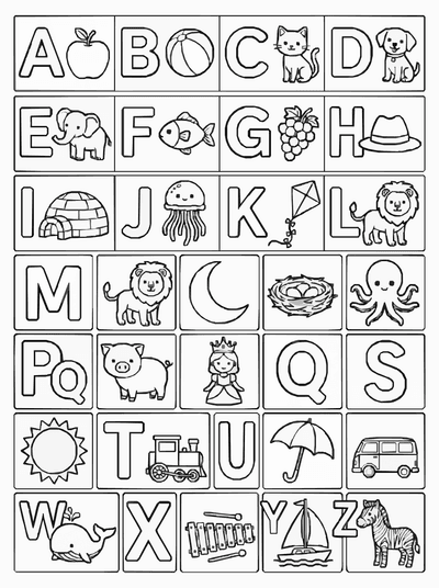 Free printable Alphabet Coloring Page coloring page