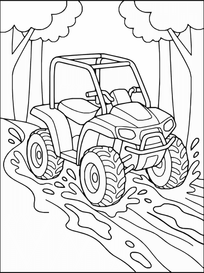 Free printable ATV Coloring Page – Off Road Adventure Printable coloring page