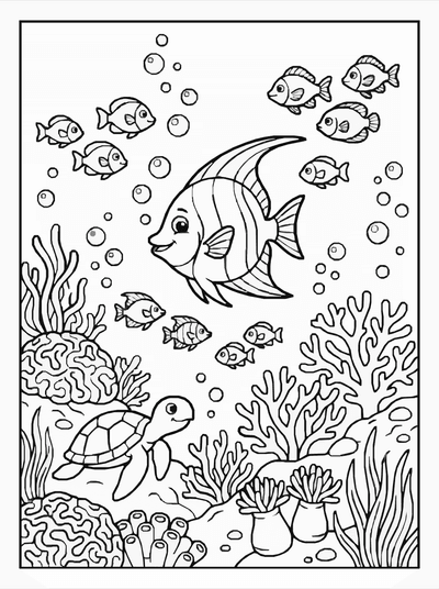 Free printable Ocean Nature Coloring Page coloring page