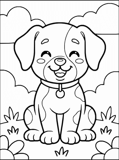 Free printable Cartoon Animal Coloring Page coloring page