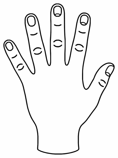 Free printable Human Hand Coloring Page – Kids Anatomy Learning Printable coloring page