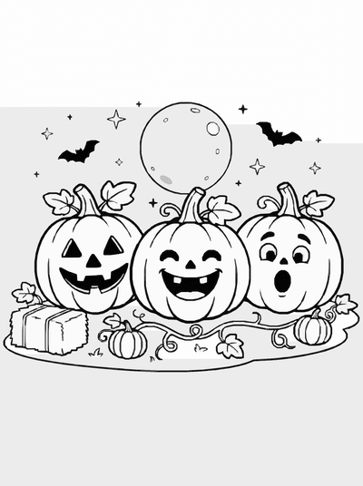 Free printable Jack O Lantern Coloring Page – Halloween Pumpkin Patch Printable coloring page